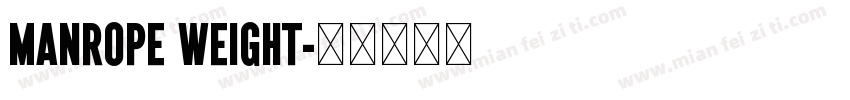 Manrope weight字体转换